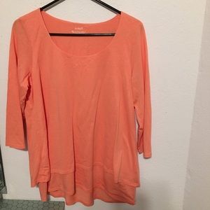 NWT J Jill Sz M coral stone long sleeve goodness
